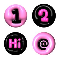 Emoji word numbers  blackpink 3D