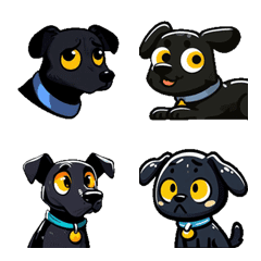 The cute black dog is back again.
