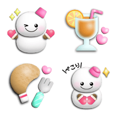 2move winter cute emoji three-dimensonal