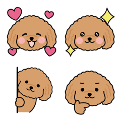 Cute Toy poodle Kaomoji 40