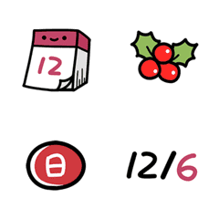 日付カレンダー(12月)(2)(動的)