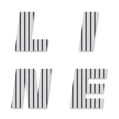 pinstripe alphabet emoji