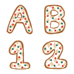 Gingerbread christmas alphabet