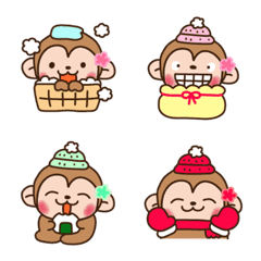 Twopebaby flower monkey emoji