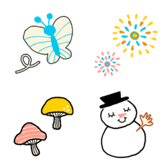 Moving Cute seasonal emojis for adults