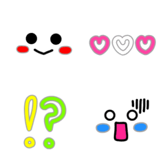 Simple emoji in vivid colors