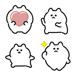 emoji anime kucing putih