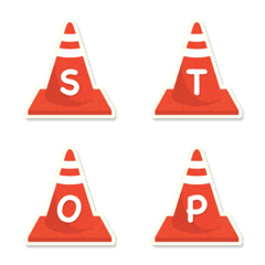 color cone alphabet emoji