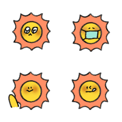 shy sun Emoji