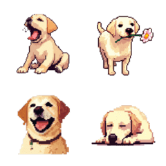 Pixel Art Labrador Retriever yellow