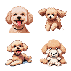 Pixel art Toy Poodle Chihuahua Emoji Dog