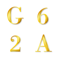 Shining_Gold_3D Letter Number2