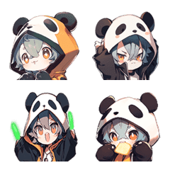 boy in panda costume