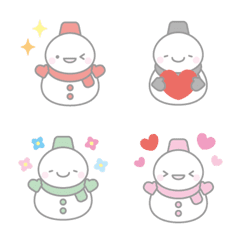 Emojis fofos de boneco de neve