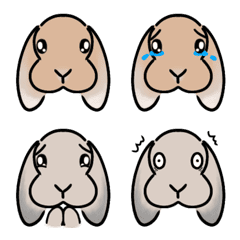Cute Floppy ear Rabbit Emoji