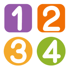 Numbers emoji : cute color narak  two