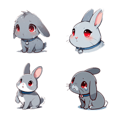 Super cute gray rabbit
