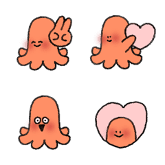 shy octopus Emoji