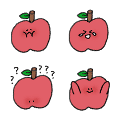 害羞 蘋果 表情貼