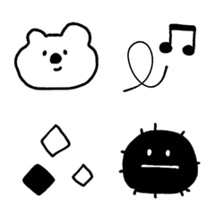 Simple black emoji 2 *.