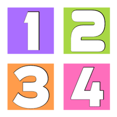 Numbers emoji : pastel color cute <3