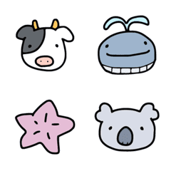 Simple & soft animal emoji