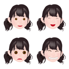 The emoji of  cute little girl