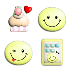 smil y cute emoji three-dimensonal face