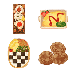 Lunch box and side dish emoji