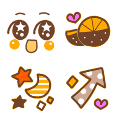 Happy and Lovely Emoji.Orange Chocolate.