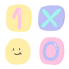 Number emoji with pastel icons