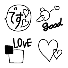 Let's keep it simple! Line drawing emoji