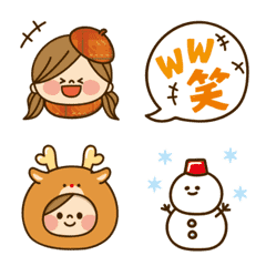 Animated emoji Kawashufu winter [J]