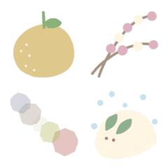 natural and soft color New Year emoji 7