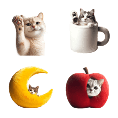 Cute soothing cats emoji