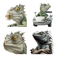 human-like iguana emoji,revised version