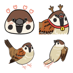 sparrows in winter Emoji