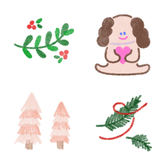 Pastels Merry Christmas Tree Emoji