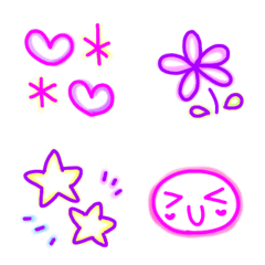 Neon colored Flashing Emoji(6)