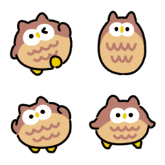 Emoji burung hantu animasi