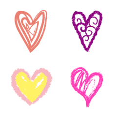 colorful cute heart stickers emoji