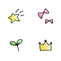 Simple & watercolor emoji for daily use