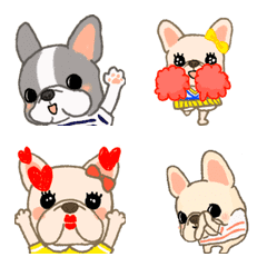 Cute moving French bulldog emoji Revised