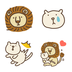 laineko lion and cat basic emoji