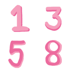 pink numbers