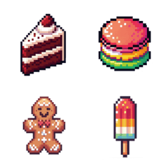 40 pieces pixel art sweets friends