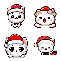 クリスマス - 可愛い白猫