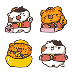 Sanfa cat-Money cat New Year Emoji