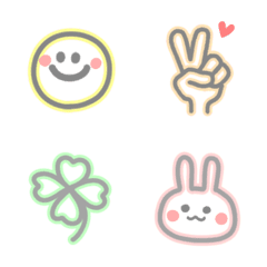 Simple light colored emoji