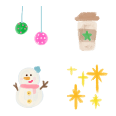 Popular winter emojis, fashionable